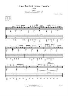 Jesus bleibet: For guitar by Иоганн Себастьян Бах