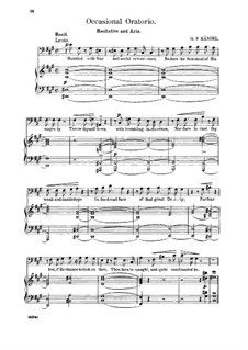 Occasional Oratorio, HWV 62: His sceptre is the rod of righteousness. Recitative and Aria for bass by Георг Фридрих Гендель