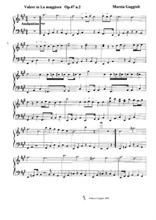 Valzers, Op.47: Valzer No.2 in La Maggiore by Marzia Gaggioli