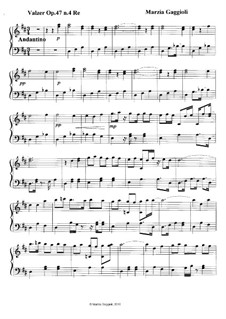 Valzers, Op.47: Valzer No.4 in Re Maggiore by Marzia Gaggioli
