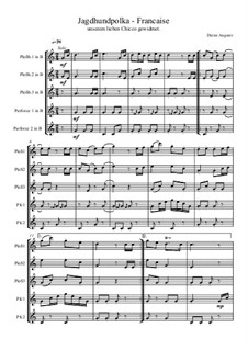 Jagdhundpolka Fancaise, Op.128: Für Bläserensemble by Dieter Angerer