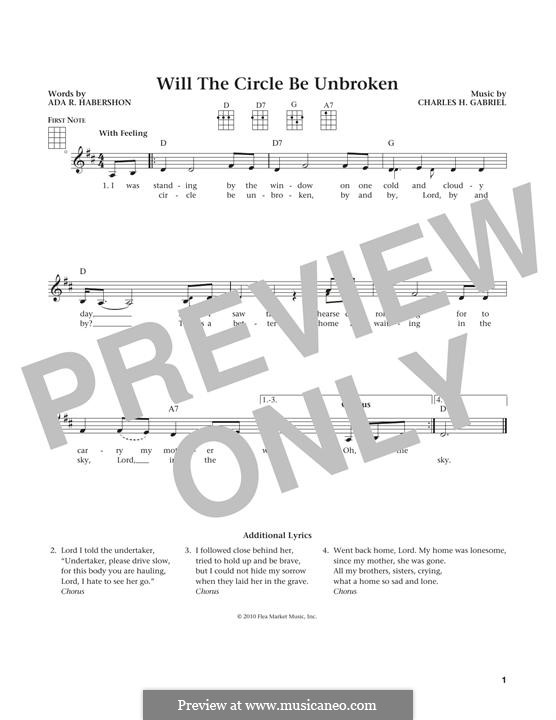 Will the Circle Be Unbroken: Для укулеле by Charles Hutchinson Gabriel