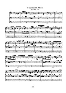 Чакона ми минор, BuxWV 160: Для органа by Дитрих Букстехуде