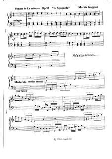 Sonata in La Minore 'La Spagnola', Op.52: Sonata in La Minore 'La Spagnola' by Marzia Gaggioli