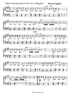 Danza Venezianas, Op.53: Danza Veneziana No.3 in La Maggiore by Marzia Gaggioli