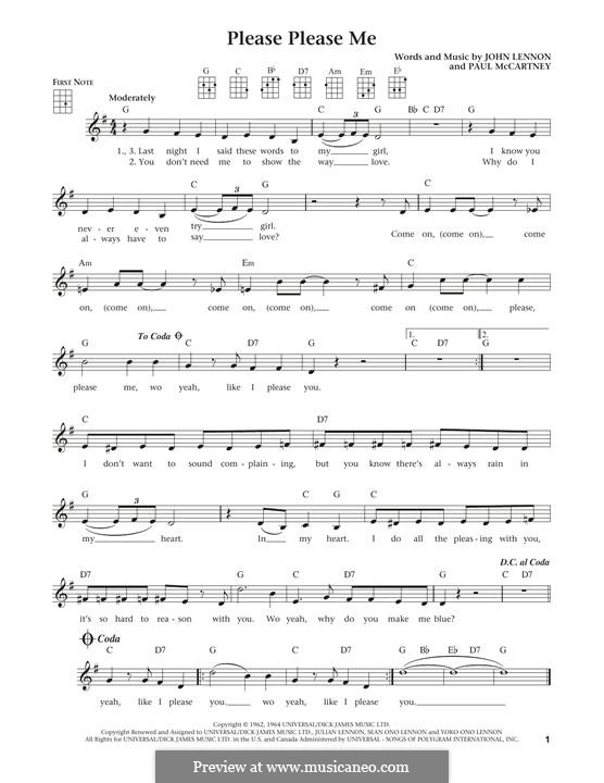 Please Please Me (The Beatles): Для укулеле by John Lennon, Paul McCartney