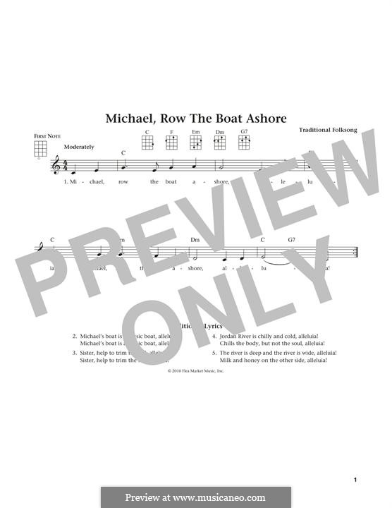 Michael Row the Boat Ashore: Для укулеле by folklore