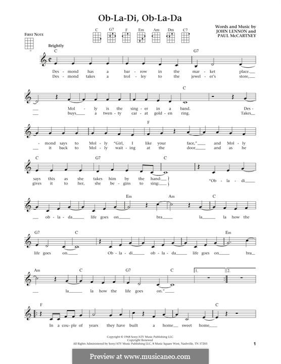 Instrumental version: Для укулеле by John Lennon, Paul McCartney