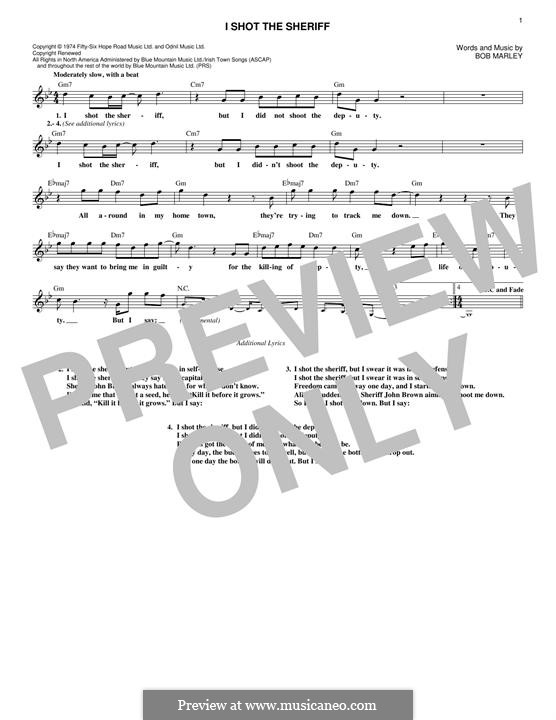 I Shot the Sheriff: Мелодия by Bob Marley