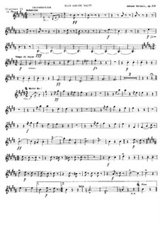 На прекрасном голубом Дунае, Op.314: Партия второго кларнета in Bb by Иоганн Штраус (младший)