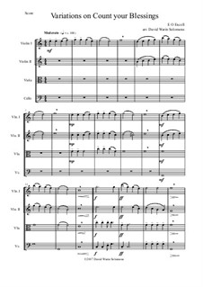 Count Your Blessings: Variations, for string quartet by Edwin Othello Excell