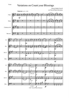 Count Your Blessings: Variations, for wind quartet by Edwin Othello Excell
