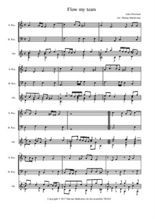 Flow My Tears (Lachrimae Antiquae): For two recorders and guitar by Джон Доуленд