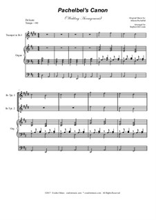 Quartet instrument version: For brass trio and organ by Иоганн Пахельбель