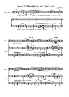 Sonata for Bass clarinet and Piano No.2 (The Berti Sonata's), MVWV 1141: Sonata for Bass clarinet and Piano No.2 (The Berti Sonata's) by Maurice Verheul