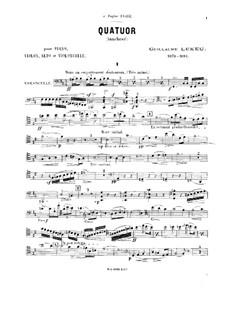 Фортепианный квартет си минор: Партия виолончели by Гийом Лекё