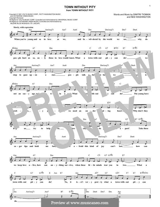 Town without Pity: Мелодия by Dimitri Tiomkin