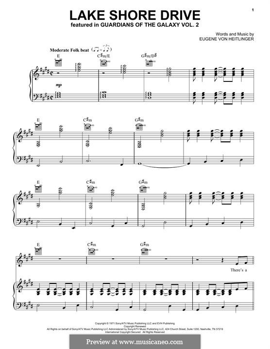 Lake Shore Drive: Для голоса и фортепиано (или гитары) by Eugene von Heitlinger