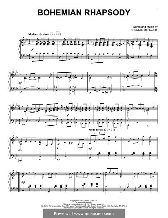 Instrumental version: Для фортепиано by Freddie Mercury