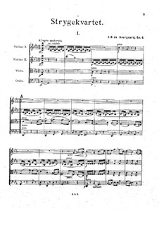 Струнный квартет до минор, Op.6: Партитура by Йоахим Неергор