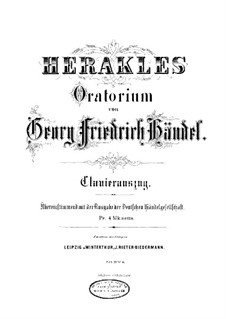 Геркулес, HWV 60: Клавир с вокальной партией by Георг Фридрих Гендель