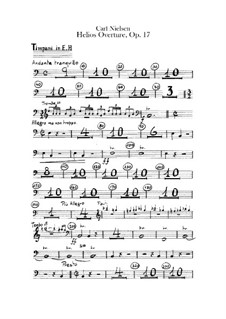 Гелиос. Увертюра, Op.17: Партия литавр by Карл Нильсен