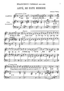 Ксеркс: Affe, mi fate ridere. Canzone by Пьетро Франческо Кавалли