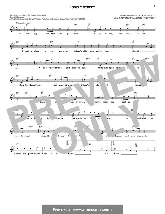 Lonely Street: Мелодия by Andy Williams, W.S. Stevenson, Carl Belew