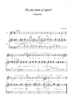 No, no, non si speri: For mezzo-soprano and piano by Джакомо Кариссими