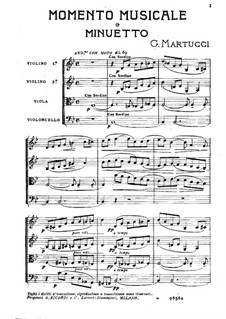 Музыкальный момент и Менуэт: Партитура by Джузеппе Мартуччи