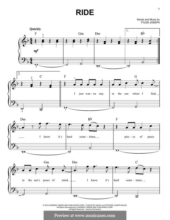 T. Joseph: Ride (twenty one pilots) ноты на MusicaNeo