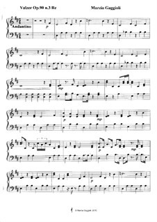 Valzers, Op.90: Valzer No.3 in Re Maggiore by Marzia Gaggioli
