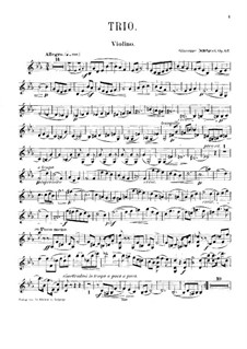 Фортепианное трио No.2, Op.62: Партия скрипки by Джузеппе Мартуччи