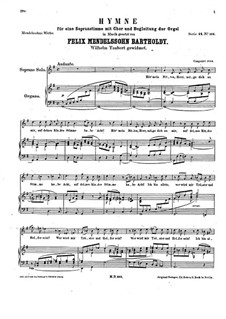 Hör mein Bitten (Hear My Prayer), WoO 15: For soprano, choir and organ by Феликс Мендельсон-Бартольди