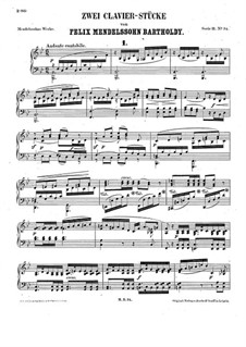 Andante Cantabile and Presto Agitato, WoO 19: Для фортепиано by Феликс Мендельсон-Бартольди