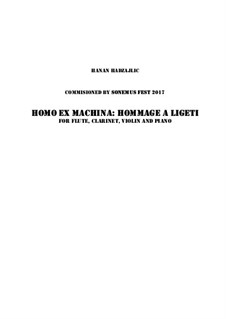 Homo ex Machina - Hommage à Ligeti: Homo ex Machina - Hommage à Ligeti by Hanan Hadzajlic