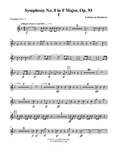 Часть I: Труба in C 1 (транспонированная партия) by Людвиг ван Бетховен