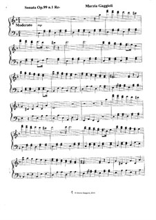 Sonatas, Op.99: Sonata No.1 in Re Minore by Marzia Gaggioli