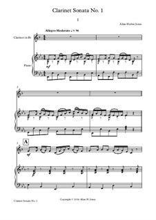 Clarinet Sonata No.1: Clarinet Sonata No.1 by Allan Herbie Jones