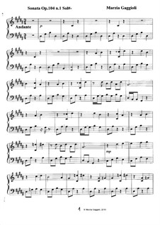 Sonatas, Op.104: Sonata No.1 in Sol Diesis Minore by Marzia Gaggioli