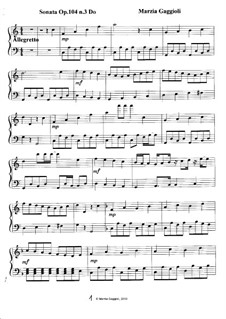 Sonatas, Op.104: Sonata No.3 in Do Maggiore by Marzia Gaggioli