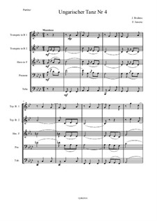 Танец No.4 фа-диез минор: For wind quintet by Иоганнес Брамс