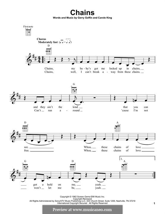 Chains: Для укулеле by Carole King, Gerry Goffin