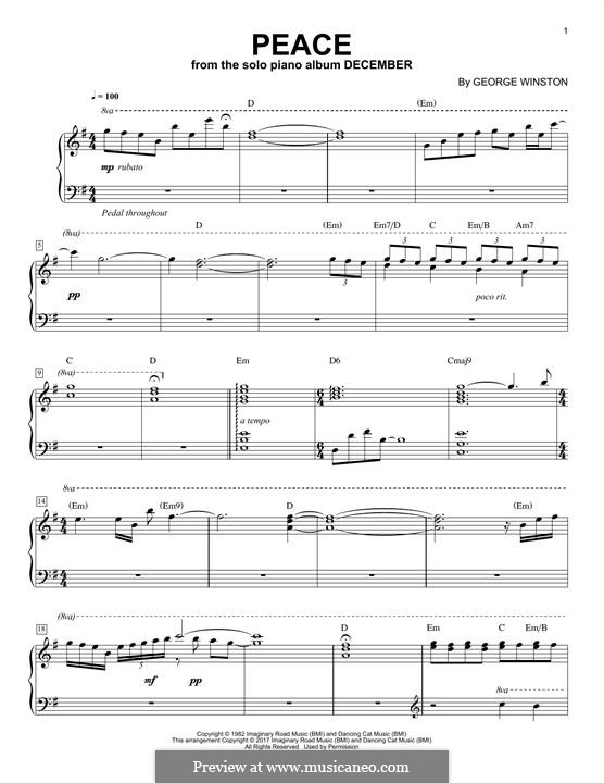 Peace: Для фортепиано by George Winston