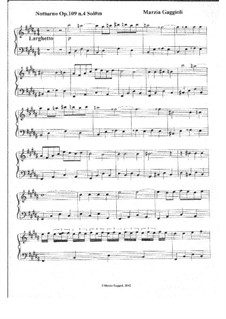 Notturnos, Op.109: Notturno No.4 in Sol Diesis Minore by Marzia Gaggioli