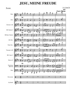 Jesu, meine Freude, BWV 610: For concert band by Иоганн Себастьян Бах