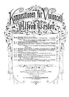 Три маленькие пьесы для трех виолончелей, Op.1: Партитура by Альфред Пестер