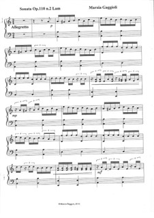 Sonatas, Op.110: Sonata No.2 in La Minore by Marzia Gaggioli