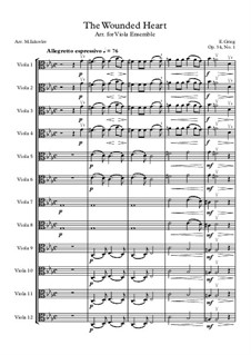 Две элегические мелодии, Op.34: No.1 Сердечная рана, для ансамбля альтов by Эдвард Григ
