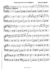 Valzers, Op.111: Valzer No.5 in La Maggiore by Marzia Gaggioli